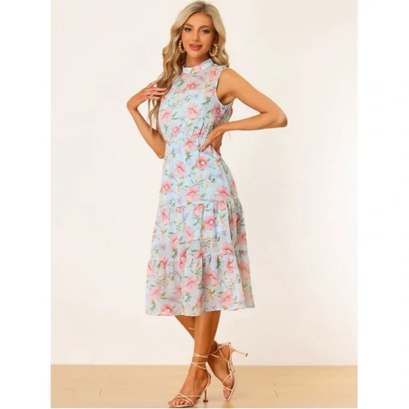 🌸SUPER SALE FLORAL MIDI DRESS - Picture 4 of 10